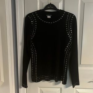 NWOT small Venus Black studded sweater